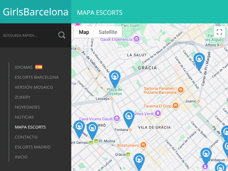Karte Escorts Barcelona